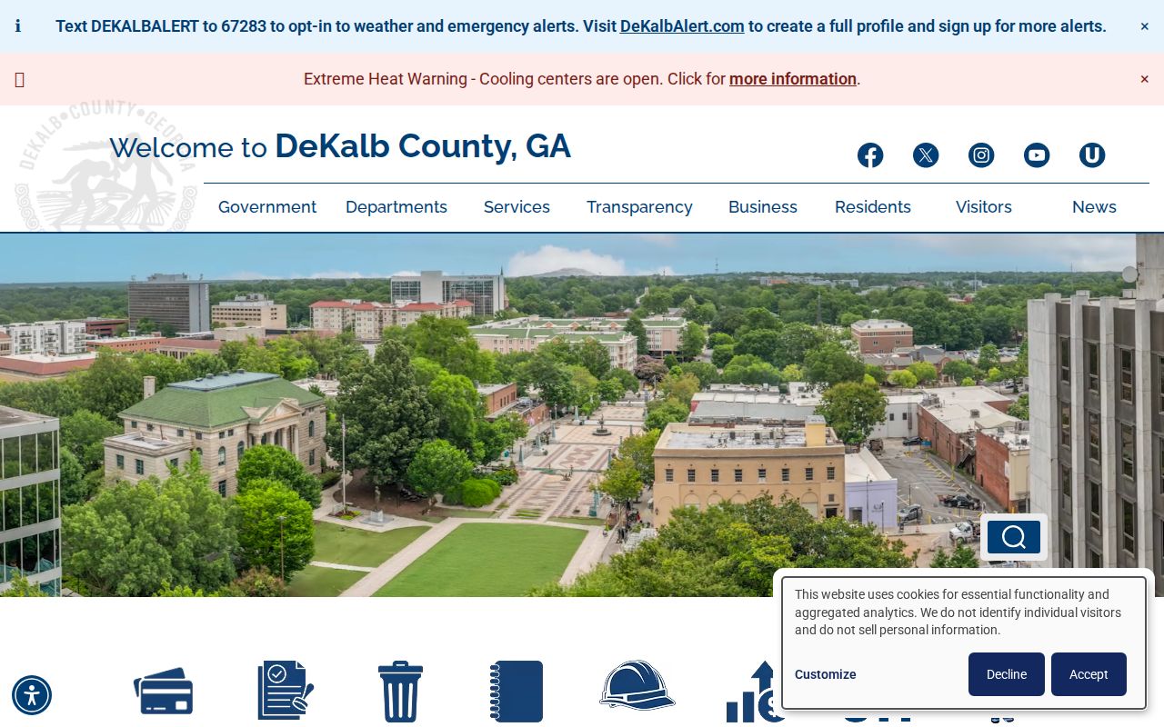 DeKalb County criminal history government agency directory